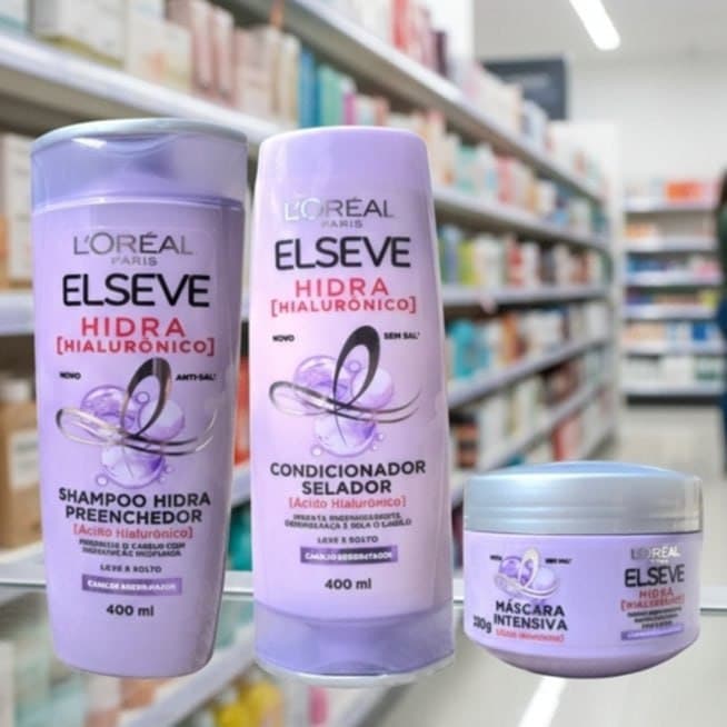 Kit L'Oréal Paris Elseve Hidra Hialurônico (Shampoo + Condicionador + Creme de Tratamento)